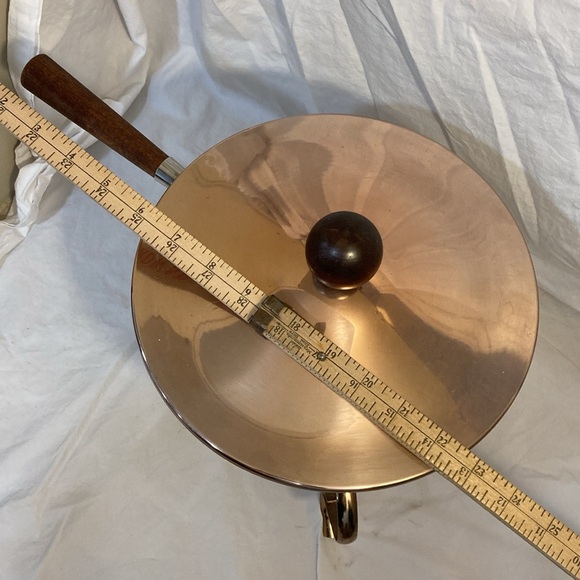 Copper Chafing Dish Fondue Set W/ Walnut Handle Great for Serving Copper Chafing - Picture 14 of 14